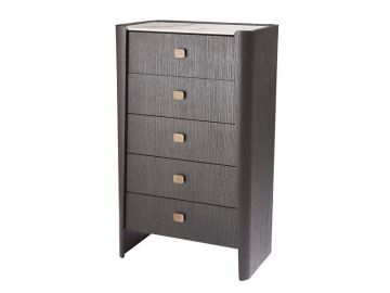 Rhodes Ebony Tall Chest 5 Drawer