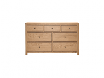 Renata Dresser Chest-7 Drawer - Oak Natural