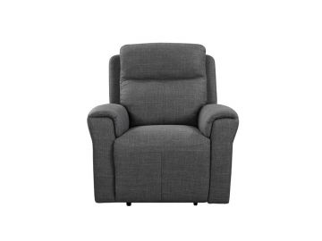 Russo Charcoal Fabric 1 Seater Electric Recliner