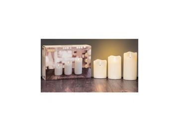 Newgrange Living Candle Ivory LED Candle Set of 3