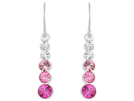 Indulgence Silver Crystallight Rose Fuchsia Ear