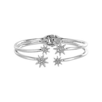 Indulgence Rhodium Star Bangle