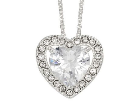 Indulgence Silver Crystal Heart Necklace