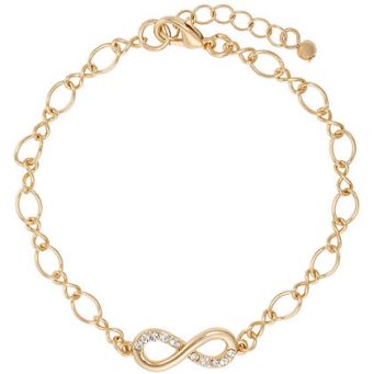 Indulgence Gold Crystal Infinity Bracelet