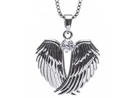 Newgrange Living Silver Angel Wings Necklace