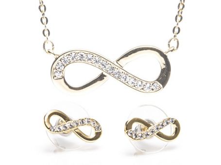 Newgrange Living Gold Infinity Necklace & Earring