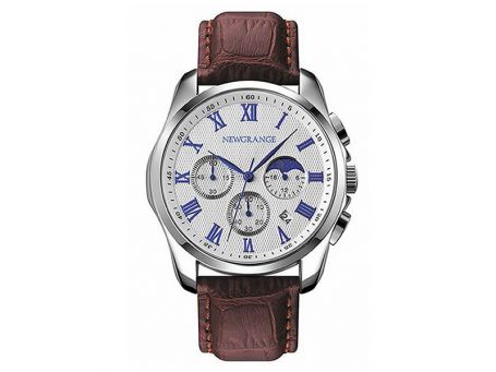 Newgrange Living Mens Watch - Brown Strap & White