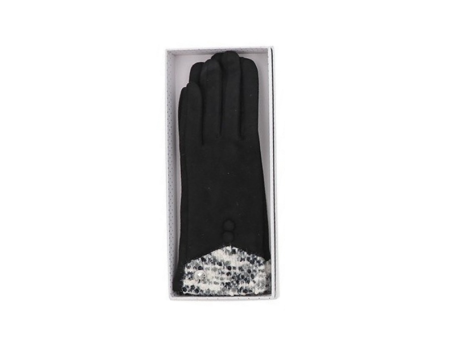 Colour Contrast Boxed Gloves Navy