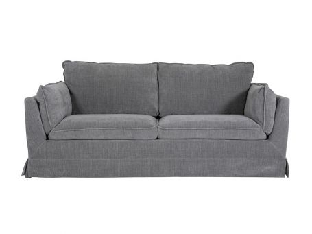 Ali 3 Seater Charcoal Fabric Sofa