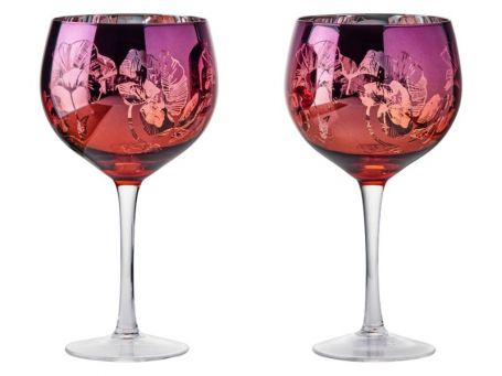 Galway Crystal Erne Blush Gin & Tonic Glasses Set of 2 - The