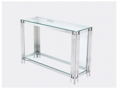 Belini Console Table Glass & Stainless Steel