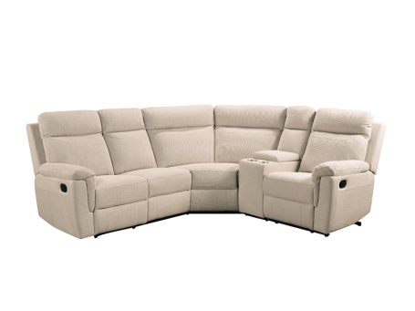 Bowie Corner Group Manual Recliner Beige Sofa