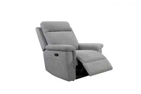 Bowie 1 Seater Manual Recliner Grey Armchair