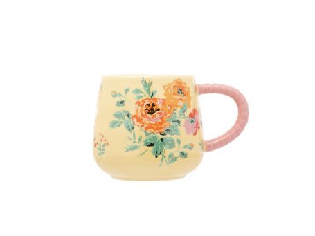 Cath Kidston Rose Yellow Twisted Handle Billie Mug