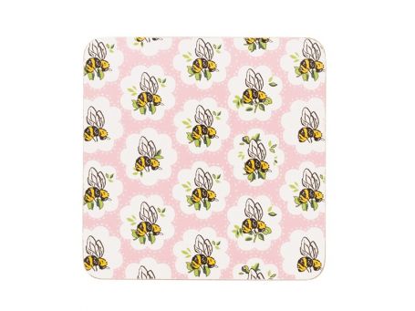 Cath Kidston Provence Bee 4Pk Cork Coasters