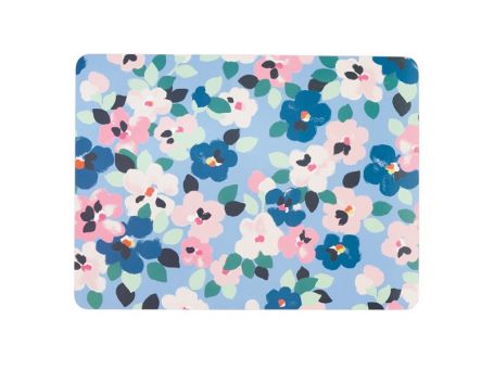 Cath Kidston Painted Pansies Blue 4Pk Placemats