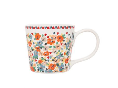 Cath Kidston Painted Pansies Cream Dolly Mug