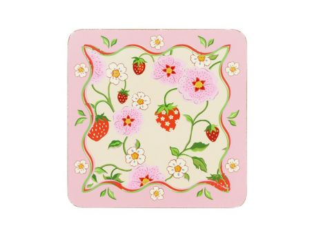 Cath Kidston Strawberry 4Pk Cork Coasters