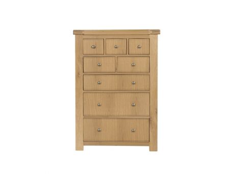 VIDA Delaney 8 Drawer Tall Chest - Oak