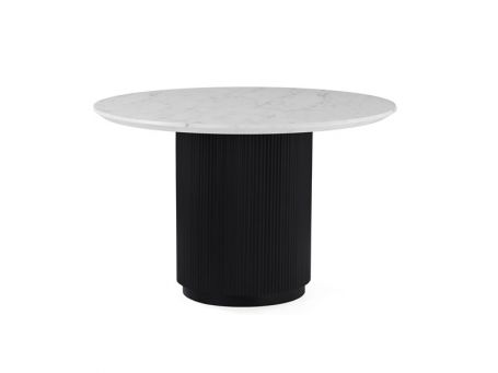 Lucas Round Dining Table 1200 Marble Top