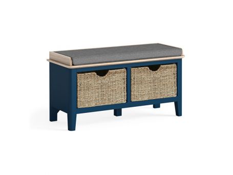 Marlow Navy Storage Bench