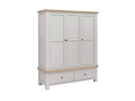 Salcombe Light Grey Triple Wardrobe