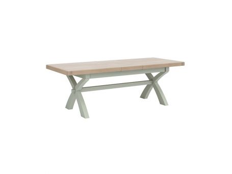 Salcombe Sage Cross Leg Ext. Dining Table