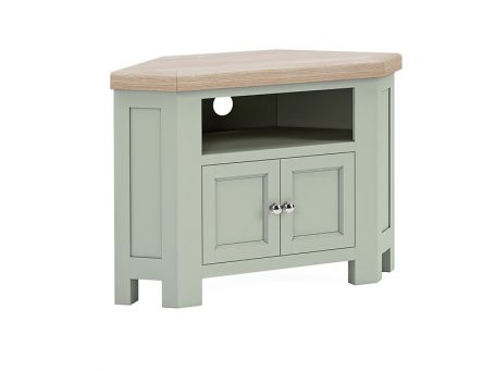 Salcombe Sage Corner Tv Unit With 2 Doors