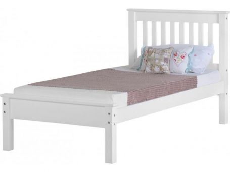 Monaco Low Foot End Bed - White