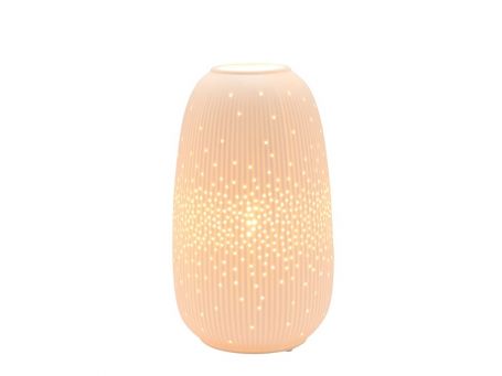 Hestia White Short Textured Table Lamp (WD)