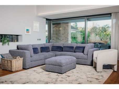 Humphrey Corner Arm Sectional Blue