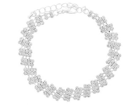 Indulgence Rhodium Crystals Bracelet