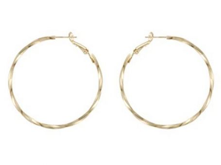 Indulgence Rhodium Heart Hoop Twist Earrings