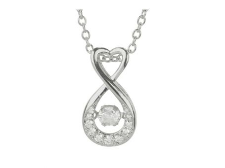 Indulgence Rhodium Crystal Infinity Necklace