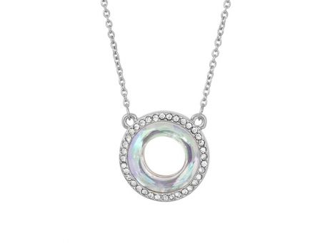 Indulgence Rhodium Blue Ring Crystal Necklace