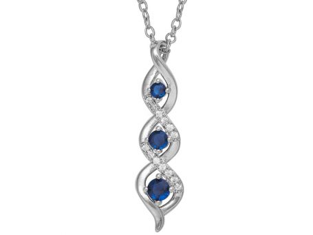 Indulgence Rhodium Blue Twirl Stacked Necklace