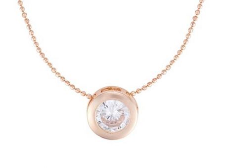 Indulgence Rose Gold Crystal Disc Necklace