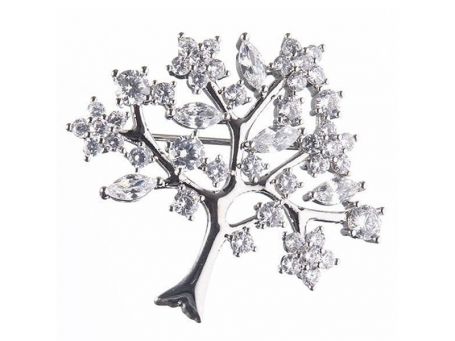 Newgrange Living Silver Tree Of Life Brooch