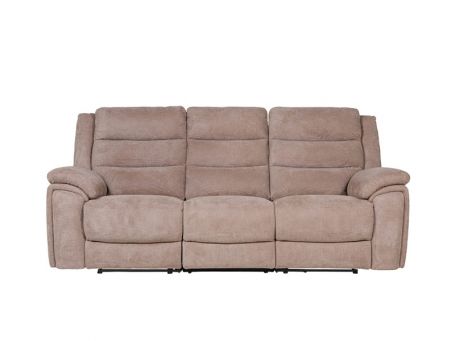 Reese 3 seater Electric Recliner Biscuit Sofa