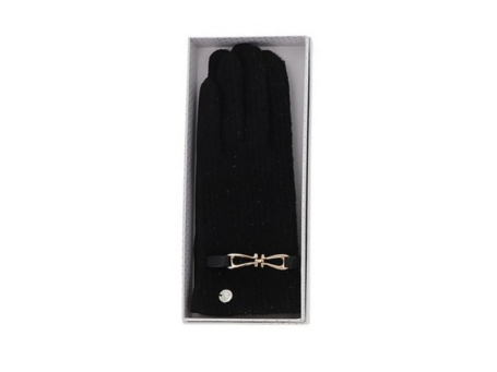 Ribbed Belt Boxed Gloves Black