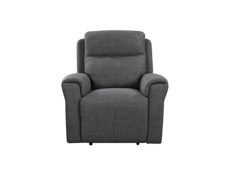 Russo Charcoal Fabric 1 Seater Electric Recliner