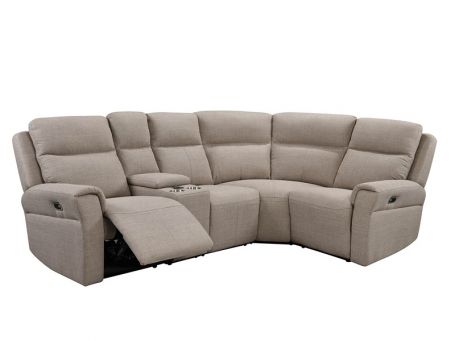 Russo Mushroom Fabric Corner Group Electric Reclin