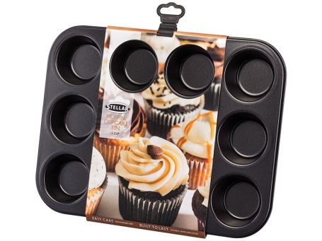 Stellar Bakeware, 12 Cup Cupcake/Muffin Tin, Cup S