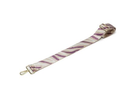 Elie Beaumont Crossbody Strap Plum Zebra