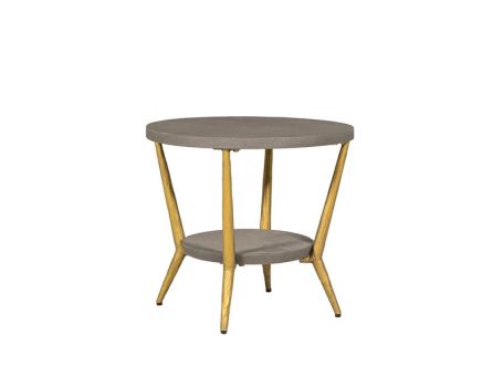 Tabitha Lamp Table Round Grey