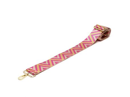 Elie Beaumont Crossbody Strap Pink Knitted Diamond