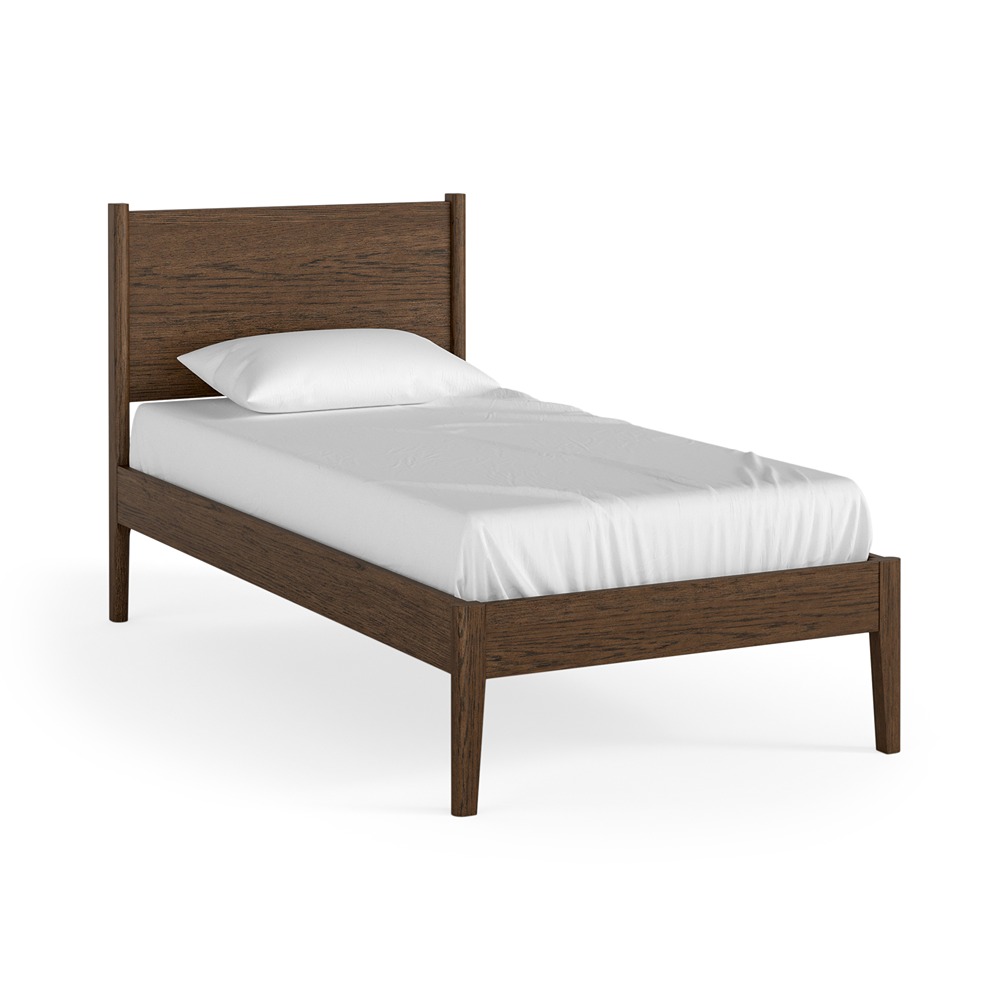 Paris Brown Panelled Wooden Bed 