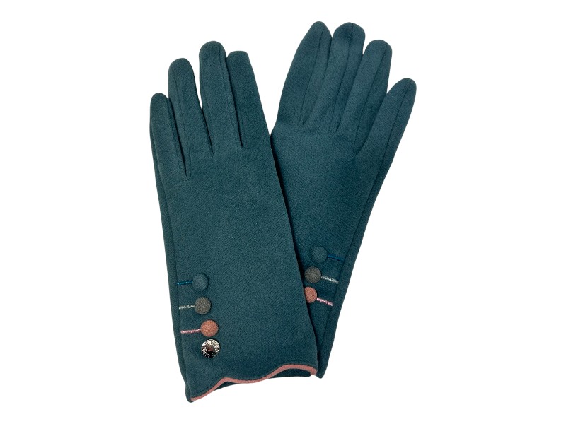 Scallop Cuff Boxed Gloves Green