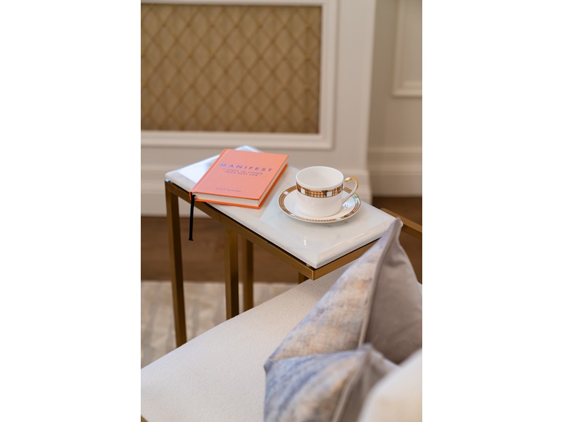 Katie Bleu Dijon Square Side Table