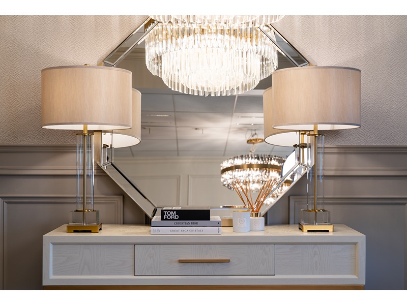 Katie Bleu Penny Table Lamp